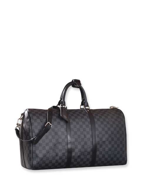 High Quality Louis Vuitton Damier Canvas Keepall 50 With Shoulder Strap N4141